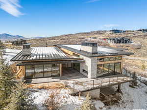 Exterior space with a mountain view