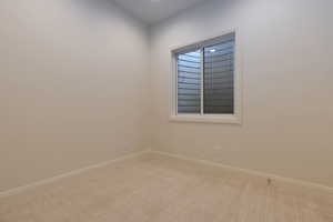 Unfurnished room featuring carpet