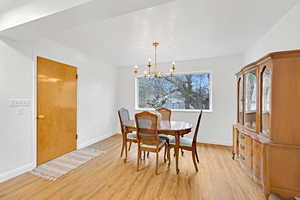 Dining area and rear entrance