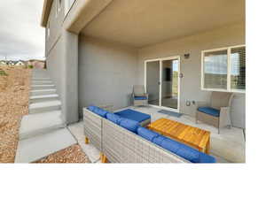 View of patio / terrace featuring an outdoor living space