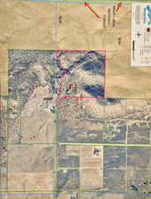 Map of property and adjacent BLM and National Forest Lands surrounding property