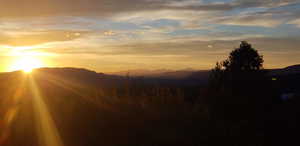 Sunrise from primary bedroom.