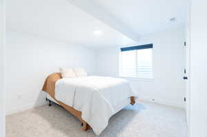 View of carpeted bedroom