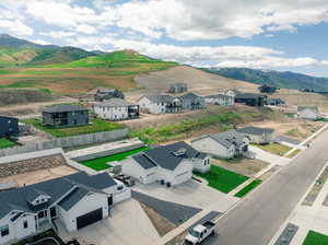 Bird's eye view featuring a mountain view