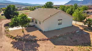 Exterior space featuring a mountain view