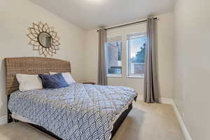 View of carpeted bedroom