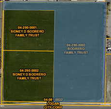 Map of property location with property parcel outlined