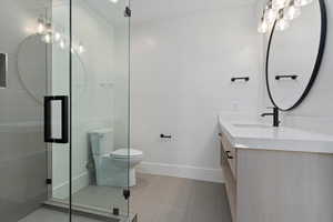 Ensuite with quartz