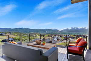 Large Trex deck impressive views of Deer Creek reservoir and Heber Valley.