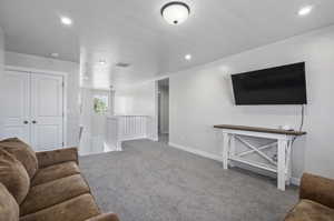 View of carpeted living room