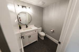 Basement powder bathroom