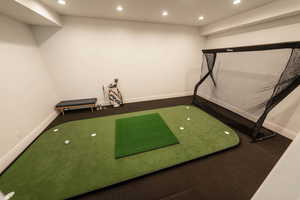 Basement golf room