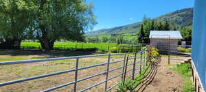 Mountain view featuring a rural view