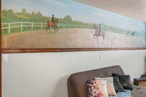 Hand painted 1930's mural original to the home.