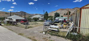 View of yard with a mountain view