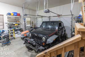 Heated Garage with a garage door opener