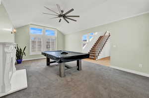 Main level living room and stairs