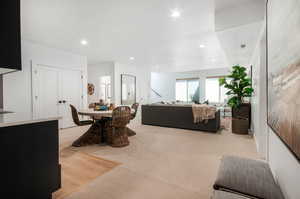 View of carpeted living room