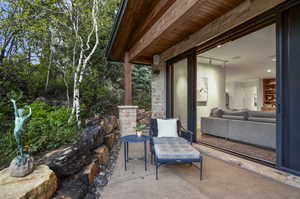 View of patio featuring outdoor lounge area