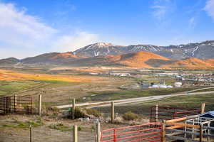 View of mountain feature with a rural view