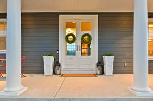 Doorway to property with french doors