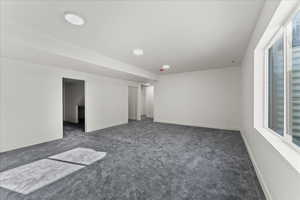 Carpeted spare room with a healthy amount of sunlight