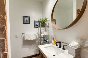 Bathroom with large vanity