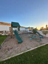 View of playground at dusk