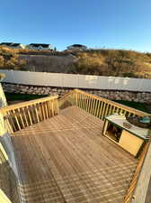 View of wooden deck