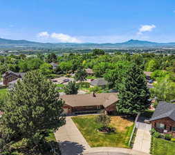 Bird's eye view featuring a mountain view