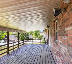 View of wooden terrace