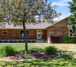 Ranch-style home with a front yard