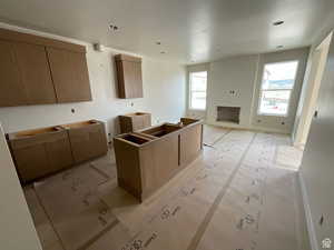 Kitchen with a center island