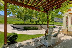 View from the front patio off the library