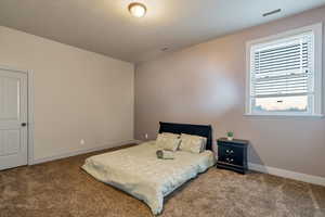 Bedroom featuring carpet flooring