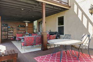 View of wooden terrace