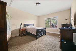 View of carpeted bedroom