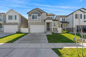 View of front facade with a garage