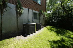 View of yard featuring central AC