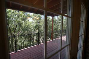 View of wooden terrace