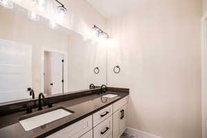 Bathroom featuring vanity