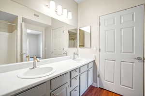 Primary bedroom with ensuite and walk-in closet