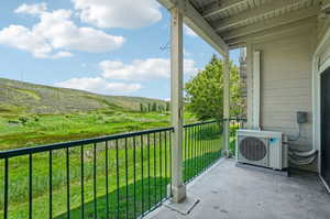 Patio overlooking the nature preserve