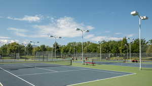 View of tennis court