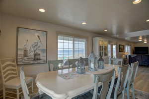 Dining area featuring hardwood / wood-style floors