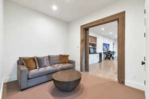 View of carpeted living room