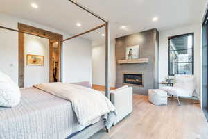 Bedroom featuring light wood-type flooring