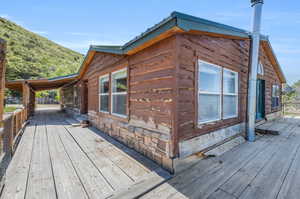 View of wooden deck