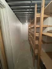 Cold storage with built in shelving