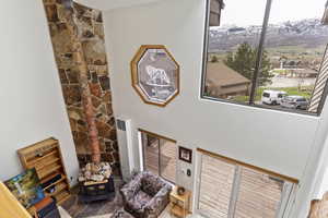 Interior details with a mountain view